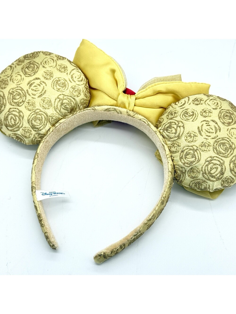 Tokyo Disney Belle Gold Rose Minnie Ears Headband Beauty Beast Japan Resort OSFA - Picture 3 of 6